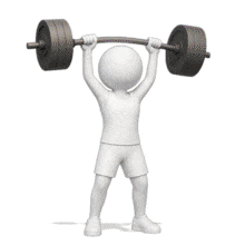 Download this PowerPoint Animation featuring a weightlifting character to enhance your fitness presentations.
