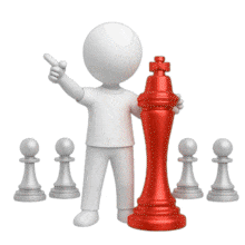 Download this PowerPoint Animation featuring Chess Guy, symbolizing leadership and strategy in competitive environments.