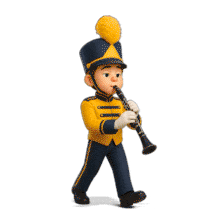 Download this Marching Band Clarinet Player PowerPoint Animation for engaging presentations.