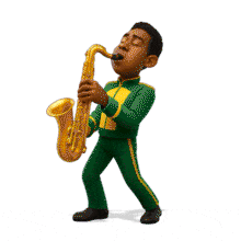 Download this PowerPoint Animation featuring a saxophone player to enhance your music-themed presentations.
