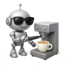 Download this Robot Barista PowerPoint Animation to enhance your presentations with a fun and modern coffee-making theme.