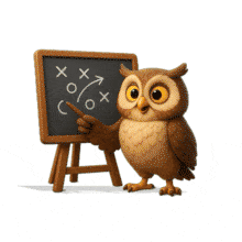 Download this engaging PowerPoint Animation featuring an owl teacher explaining strategies on a chalkboard.