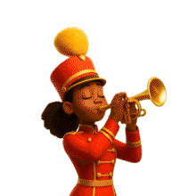 Download this PowerPoint Animation featuring a marching band trumpet player to enhance your musical presentations.