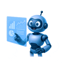 Download this engaging PowerPoint Animation featuring a Graph Robot to enhance your data presentations.