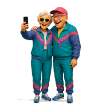 Download this cheerful PowerPoint Animation featuring seniors taking a selfie, perfect for engaging presentations.
