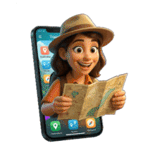 Download this Explorer Girl PowerPoint Animation to enhance your travel-themed presentations.