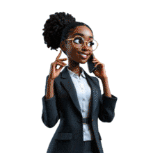 Download this PowerPoint Animation featuring a business woman on the phone to enhance your corporate presentations.
