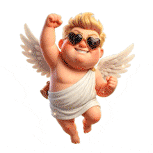 Download this fun PowerPoint Animation featuring Sunglasses Cupid Valentine's Day.