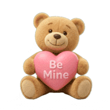 Download this charming PowerPoint Animation featuring a teddy bear holding a heart.