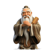 Download this PowerPoint Animation featuring a wise man bowing for educational themes.