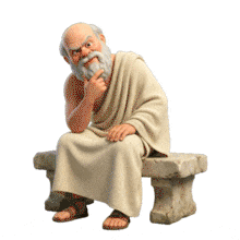 Download this engaging PowerPoint Animation featuring a thoughtful philosopher.