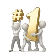 Download this PowerPoint Animation celebrating success with a vibrant number one theme.