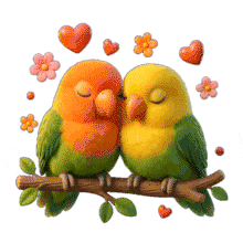 Download this charming PowerPoint Animation featuring love birds in a heartwarming scene.