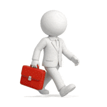 Download this engaging PowerPoint Animation featuring a businessman with a red briefcase.