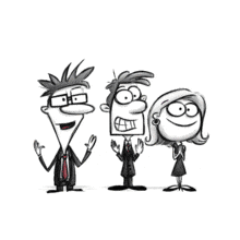 Download this engaging PowerPoint Animation featuring cartoon businesspeople for your presentations.