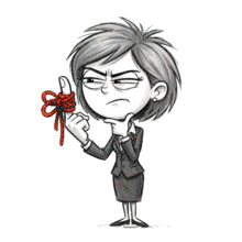 Download this PowerPoint Animation featuring a woman with a red knot.