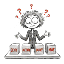 Download this engaging PowerPoint Animation depicting a woman making a decision.