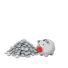 Download this engaging PowerPoint Animation featuring a piggy bank jumping on money.