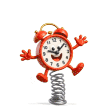 Download this engaging PowerPoint Animation featuring a springing alarm clock.