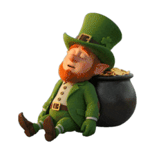 Download this Leprechaun Sleeping on a Pot of Gold to add a St Patricks Day vibe to your next presentations.