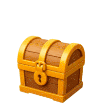 Download this engaging PowerPoint Animation featuring a treasure chest. It symbolizes wealth and discovery.