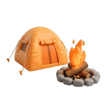 Download this Camping by the Fire PowerPoint Animation to accompany a nessage about a camping trip of outdoor vacation you took.