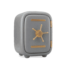 Download this PowerPoint Animation featuring a modern safe opening to symbolizing unlocking wealth.