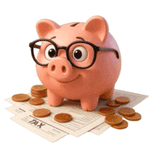 Download this engaging Smart Piggy Bank Animation for designs and presentations about smart financing.