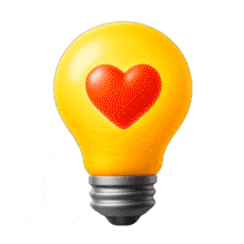 Download this engaging PowerPoint Animation featuring a lightbulb heart symbol.