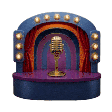 Download this Golden Stage Microphone PowerPoint Animation.