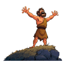 Download this dynamic PowerPoint Animation featuring an angry character expressing intense emotion.