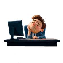 Download this Sleepy Businessman PowerPoint Animation.