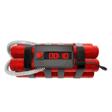 Download this Countdown Explosive PowerPoint Animation symbolizing ugency, deadline, or danger.