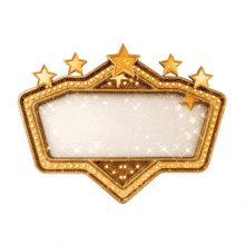 Download this elegant PowerPoint Animation frame featuring golden stars symboling a important event, achivement, or special moment.