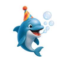 Download this fun PowerPoint Animation featuring a joyful dolphin blowing bubbles.
