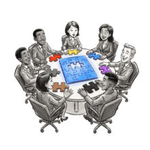 Download this PowerPoint Animation and GIF to illustrate teamwork and collaboration, perfect for capturing audience attention in professional settings.