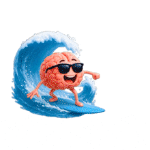 Download this fun Brain Surfing PowerPoint Animation and GIF to engage your audience with a lively and creative visual.