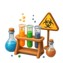 Bubbling Science Experiment PowerPoint Animation layout preview.