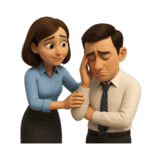Download this PowerPoint Animation featuring a GIF of offering support to a coworker in a heartfelt moment of empathy.