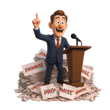 Politician Speaking PowerPoint PowerPoint Animation layout preview.