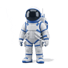 Astronaut Waving PowerPoint PowerPoint Animation layout preview.