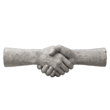 Broken Stone Handshake PowerPoint PowerPoint Animation layout preview.