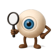 Eye Magnifying Glass PowerPoint PowerPoint Animation layout preview.