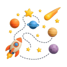 Engaging Space Map PowerPoint PowerPoint Animation layout preview.