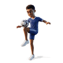 Soccer Player Kicking Ball PowerPoint PowerPoint Animation layout preview.