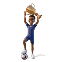 Player Lifting Trophy PowerPoint PowerPoint Animation layout preview.
