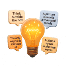 Positive Ideas Light Bulb PowerPoint PowerPoint Animation layout preview.