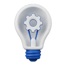 Turning Gear Lightbulb PowerPoint PowerPoint Animation layout preview.
