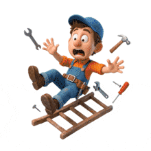 Slow Motion Falling Character PowerPoint PowerPoint Animation layout preview.