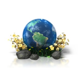 Earth Water Drop  Great PowerPoint ClipArt for Presentations 